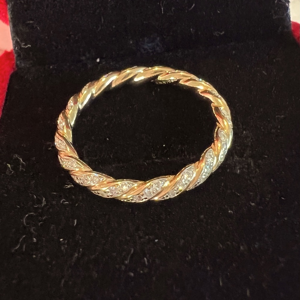 David Yurman PAVÉ PETITE BAND RING size 7